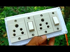 Most common used Switch board wiring | 2sockets+2swithes wiring | Extension box wiring process