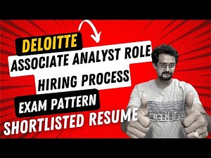Deloitte Associate Analyst Role || Exam Pattern || Shortlisted Resume || ‪@Frontlinesmedia‬