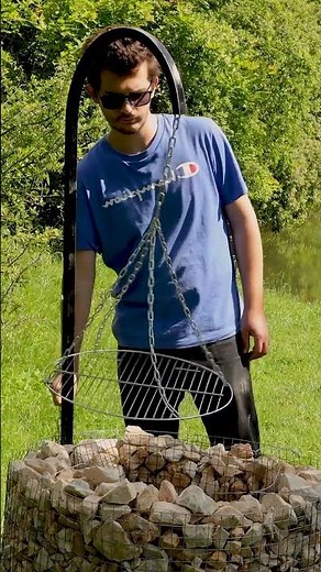 This DIY Rock Fire Pit Grill Actually Works