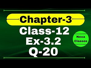 Class 12 Ex 3.2 Q20 Math | Chapter 3 Matrices | Q20 Ex 3.2 Class 12 Math | Ex 3.2 Q20 Class 12 Math