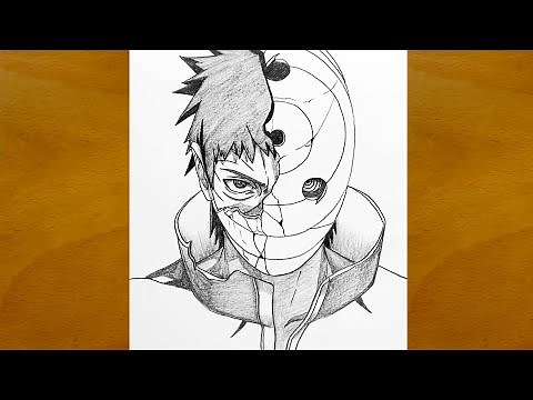 How to draw Obito Uchiha step by step || Obito drawing from Naruto || Easy anime sketch
