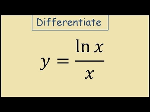 How to differentiate (ln x)/x