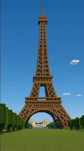 The Eiffel Tower in Minecraft