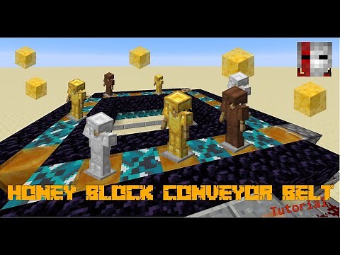 Minecraft Honey Block Conveyor Belt Tutorial