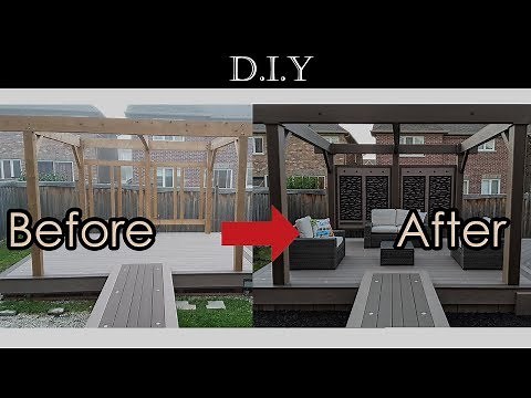 DIY Deck (Part 12): How to transform a traditional pergola into a modern contemporary backyard?