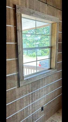 How to trim out cabin style windows #tinycabin #woodworking #windows #houseprojects