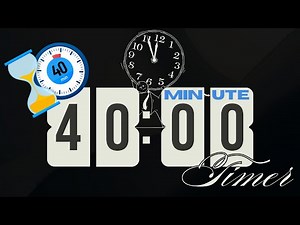 40 Minute Timer (Silent) 🔇 | Minimalist Countdown for Study, Exercise, Cooking & Productivity