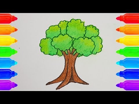 How to Draw a Tree for kids step by step.❤ ( very easy drawing)