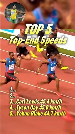 Top 5 Fastest Top-End Speeds Ever Recorded in Sprinting History!