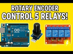DIY Rotary Encoder Controlled 5-Relay Sequencer | Arduino Project (One Relay ON at a Time)