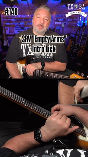 11K views · 282 reactions | Here’s a lesson on how to play the opening lick to SRV’s song “Empty Arms”. This is based on the version on the “Sky Is Crying” album. These lessons are published Monday-Friday and you’ll only see a fraction of them here, so why not get them by email? Sign up at https://1minuteblues.com #bluesguitar #guitarlessons #srv | Texas Blues Alley | Facebook