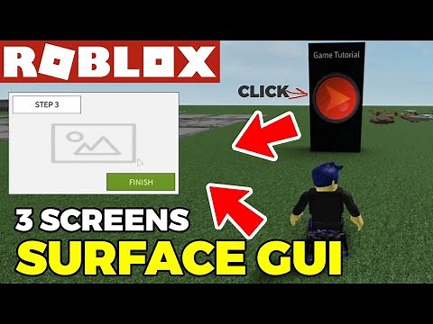 Roblox Scripting GUI an Interactive Surface GUI by clicking a block (3 Screens Tutorial)
