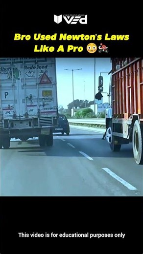 Bro Used Newton’s Laws Like A Pro?! 🤯🏍️🚗 #shorts