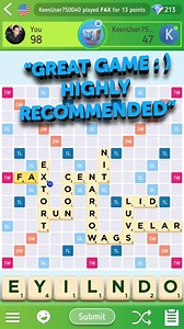 "Amazing game, really enjoy it! Best word game I've ever played!!" - Mark R. | Scrabble GO