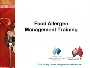 Food Allergen Management Training - SlideServe