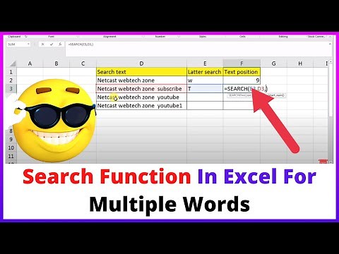 How to Use Search Function In Excel For Multiple Words