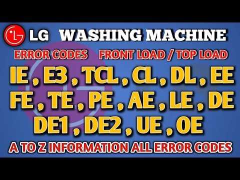 LG Washing mashine All Error Code solution | A TO Z INFORMATION #frontload #topload #youtube #new