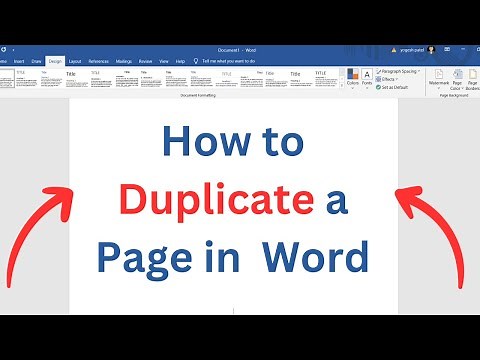 How to Duplicate a Page in Microsoft Word