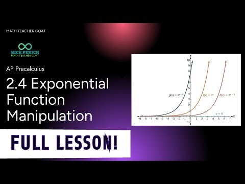 AP Precalculus 2.4 Exponential Function Manipulation FULL LESSON and NOTES