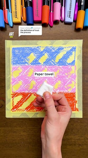Satisfying Oil Pastel Gradient Drawing Tutorial