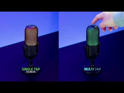 Razer Seiren V3 Chroma RGB USB Microphone | Quartz Streaming & Gaming Mic with Tap-to-Mute
