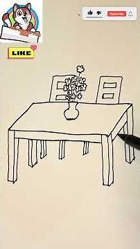 Learn How to Draw Table - Easy dining Table and Chair Drawing –Step by Step for Kids! #drawing