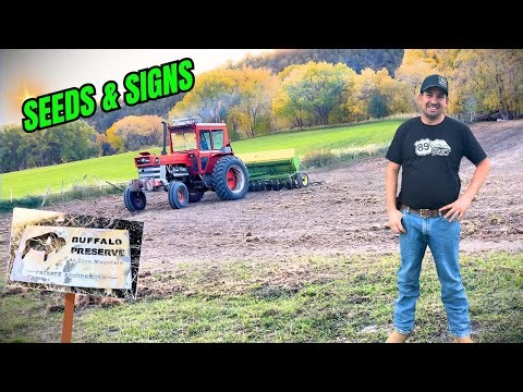 Making a Cool SIGN and Getting Our Field SEEDED | Farm Project & Shop Build | 89 Built