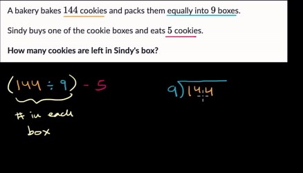 Solving multi-step problems (division): cookies