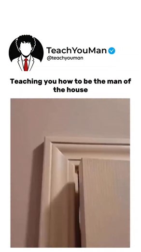 @teachyouman on Instagram: "This is how you can fix a door that isn’t closing correctly — using a simple DIY hack that realigns the frame without needing fancy tools. Most of the time, the problem comes from loose hinges or a slightly shifted latch, and a few small adjustments can make the door glide smoothly again. How well it works depends on how tight the screws are, how level the hinges sit, and how evenly the door meets the frame. Better alignment + tighter hinges = a door that closes perfe
