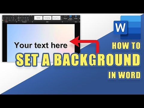 How to Set a BACKGROUND in WORD (Add Image, Change Color, Add Text)