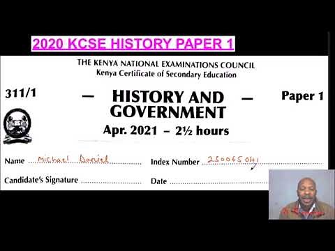 FULL 2020 KCSE HISTORY PAPER 1