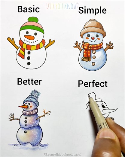 Learn to Draw Crazy Snowman - Like a Pro ☃️ | Did you know?