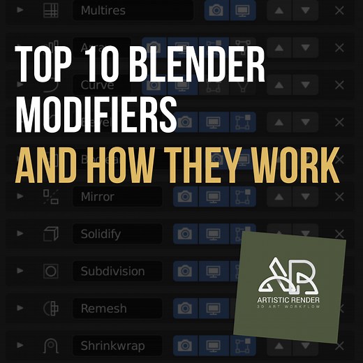 Top 10 Blender modifiers and how they work - Artisticrender.com