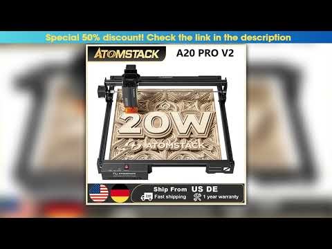 Atomstack A20 Pro V2 Laser Engraver machine Machine 20W QuadLaser Cutter Metal Arcylic Wood Glass