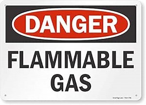SmartSign "Danger - Flammable Gas" Sign | 10" x 14" Plastic