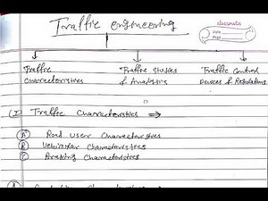 Traffic characteristics (Highway Engineering)