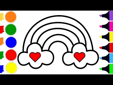 Cute Rainbow Drawing for Beginners | Simple Rainbow drawing and coloring | Step by Step