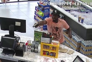 Crime Stoppers and the Houston Police Department’s Robbery Division need the public's assistance identifying the suspects responsible for aggravated robbery with a deadly weapon. On Sunday, July 14, 2019 at 7:30 pm, two unknown males entered the V-Stop, located at 1520 North Loop East, in Houston, Texas. One of the males walked around the counter while the second male remained at the counter while pointing a handgun at the clerk. The suspect that walked around the counter forced the clerk to ope