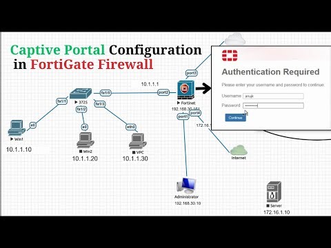 Captive Portal configuration in FortiGate | FortiGate firewall configuration
