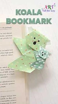 Cute Origami Koala Bookmark 🐨 | Easy Paper Folding Tutorial for Beginners