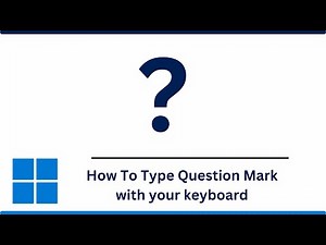 How To Type Question Mark with your keyboard