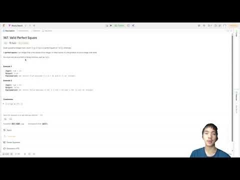 LeetCode 367 | Valid Perfect Square | Explaining Possible Interview Solutions