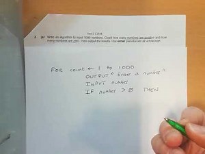 ** FOR TO NEXT LOOP ** with COUNTING - PSEUDOCODE ALGORITHM - GCSE iGCSE computer science