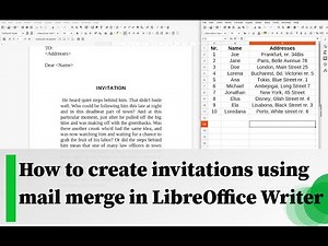 How to create invitations using mail merge in LibreOffice Writer