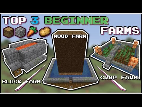 Minecraft 3 Early Game Farms for New Worlds | No Redstone