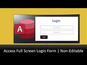 MS Access Login Page with login function | Full Screen | Non Editable | 2023