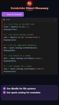 Exploring Databricks Objects with dbutils.fs and spark.catalog