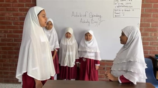 4K views · 76 reactions | Grade 3 Girls performed a drama activity on Etiquettes of speaking in their Islam and Moral class. | Canadian Maple International School | Facebook