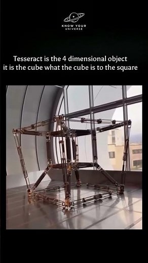 the video about how the tesseract is a 4D shape#shapes #tesseract #4d