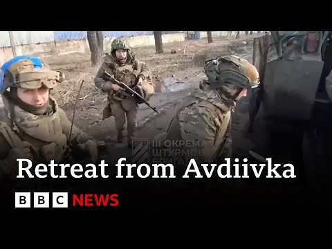 Ukraine frontline fighting: Retreat from Avdiivka | BBC News